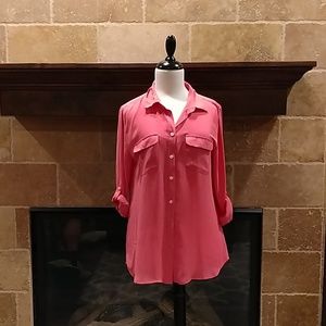Salmon color Loft blouse
